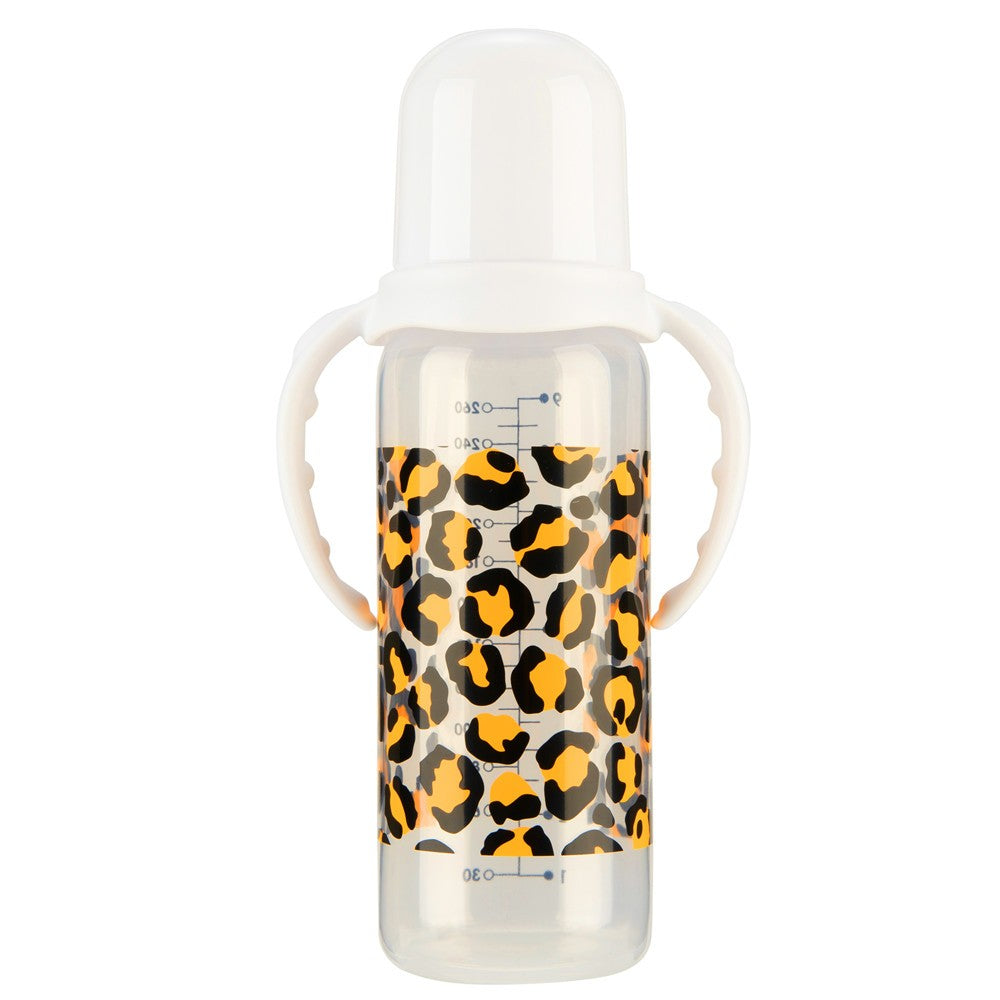 MIYOCAR unique Leopard baby bottle BPA free plastic 260ml standard neck special gift for baby lovely baby bottle feeding bottle