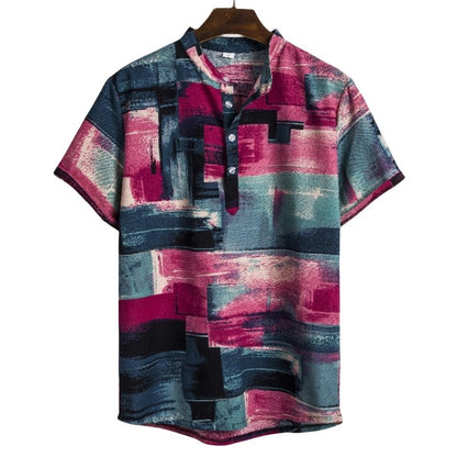 2024 new Hawaiian Cotton High Quality Shirts Men's Oversize Shirt Man Tiki Fashion Clothing Blouses Luxury Social T-shirts
