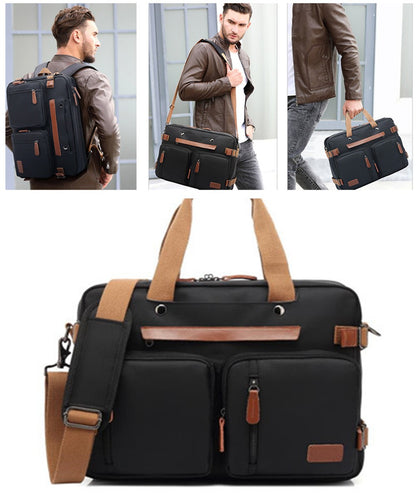 Nova Mochila Conversível Multifuncional 2025 Mochila para Notebook de 15,6/17,3 Polegadas Mochila de Viagem de Negócios Mochila Escolar de Nylon Impermeável