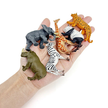 Conjunto de 12 Peças de Brinquedos Animais Selvagens Simulados e Atualizados: Leão, Tigre, Girafa, Zebra, Panda Realistas Para Crianças - Presentes de Natal