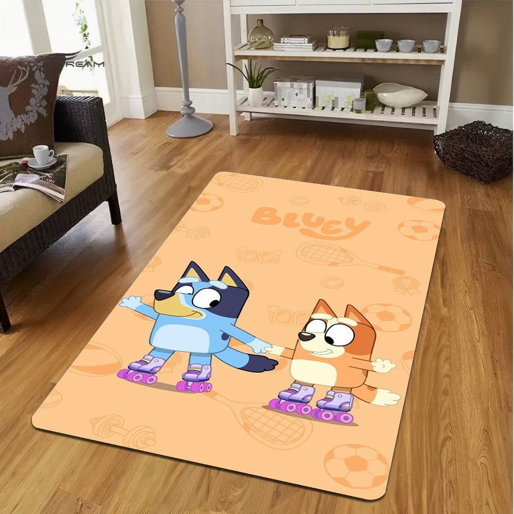 MINISO Disney-Bluey Area Rugs Anti-slip Carpets for Living Room Kids Playmat Bedroom Decor Popular Rug Sofa Floor Mat Room Decor