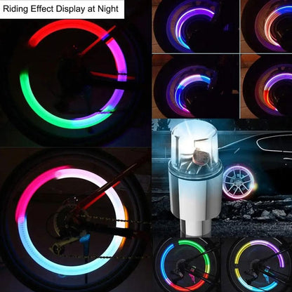 2 Peças de Luzes de Roda de Motocicleta Luzes de Pneu Luminosas Luz Ambiente de Cubo de Carro Universal Carro Motocicleta Lâmpada de Neon Luzes de Tampa de Válvula Decoração de Carro