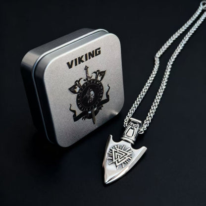 HNSP Odin Viking Rune 316L Aço Inoxidável Colar com Pingente Para Homens Corrente Acessórios de Joias