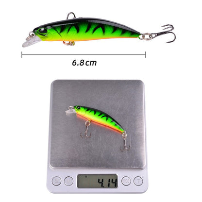 Conjunto de Iscas de Pesca Mini Truta Flutuante Isca Articulada Artifical Crazy Swing Isca Dura de Crank Bait Isca de Lápis