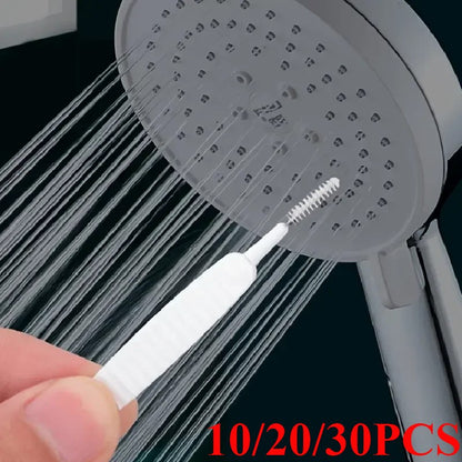 10/20/30 PEÇAS Escovas para Bico de Chuveiro de Fácil Limpeza Escovas de Micro Nylon para Bico de Chuveiro Ferramentas de Limpeza Anti-entupimento Acessórios de Banheiro