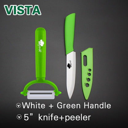 Conjunto de Facas de Cerâmica para Cozinha Profissional Faca de Cerâmica 3 4 5 6 Polegadas Faca de Descascar Frutas à Prova de Ferrugem para Fatiar Cortar Legumes