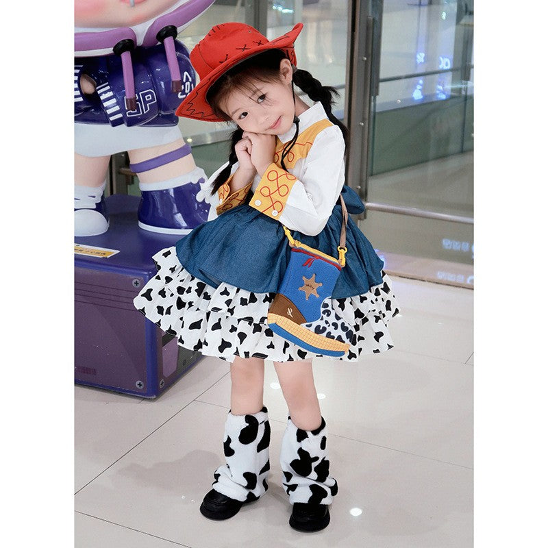 une 1st DayToy Woody, Jessie, and Buzz Lightyear Cosplay Dresses, Halloween Carnival Stage Performance Costumes, Lolita