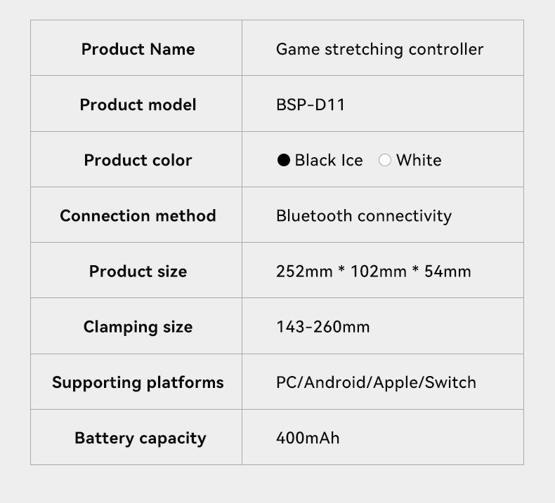 D11 Stretchable Game Controller Hall Trigger Supports Android Phone/Switch/PC/iOS/ Streaming Controller