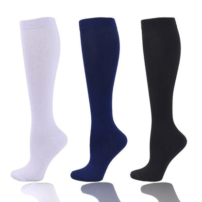 3/6/7 Double Compression Socks Varicose Socks Men Women With Diabetes Pregnancy Elastic Socks Gym Outdoor Sports Rugby Running