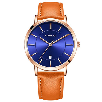 LIGE Sunkta Man Watch Fashion Luxury Waterproof Ultra Thin Date Casual Clock Leather Classic Quartz Watches for Men Reloj Hombre