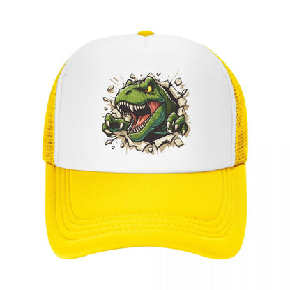 Personalized Wild T-rex Dinosaur Roars Baseball Cap Men Women Breathable Trucker Hat Outdoor Snapback Caps