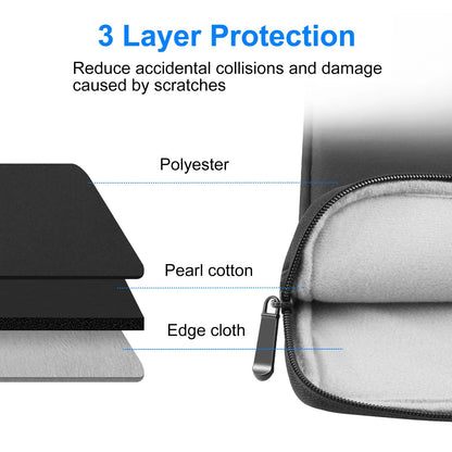 Capa para notebook HAWEEL 11 13 15 polegadas para Xiaomi Huawei HP DELL Bolsa para laptop com zíper Bolsa de transporte Capa à prova de choque para Macbook
