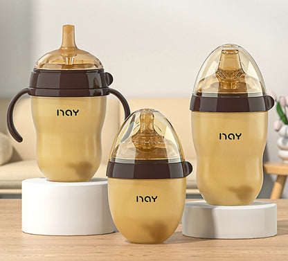 Full silicone milk bottle with wide caliber for newborn babies, anti bloating, anti choking, and anti drop soft 150ML 250ML