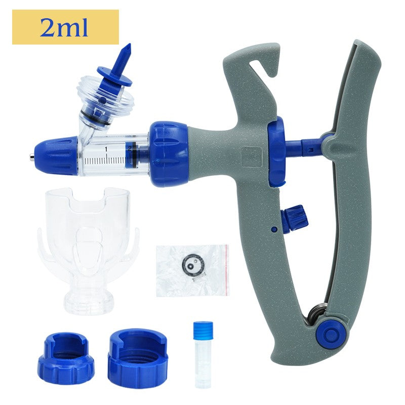 Seringa Veterinária Automática Contínua 1/2/5/10Ml Injetor de Vacina Ajustável para Animais Acessórios de Injeção para Gado Ovinos Bovinos
