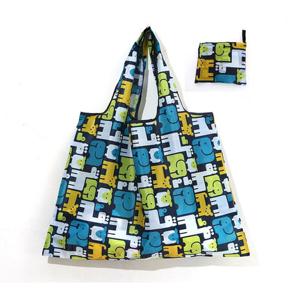 Reusable Shopping Large Bag Foldable Eco Tote With Pouch For Grocery Gym Office Supplies Beach Gear School Toys Storage Bags