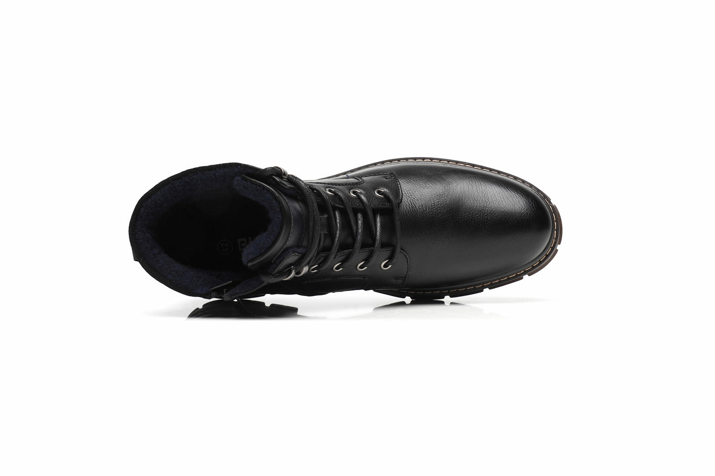 BHKH Botas Masculinas de Inverno da Moda botins Zíper Cadarço Botas de Tornozelo Sapatos Sociais Vintage de Negócios Sapatos Casuais de Couro Para Homens