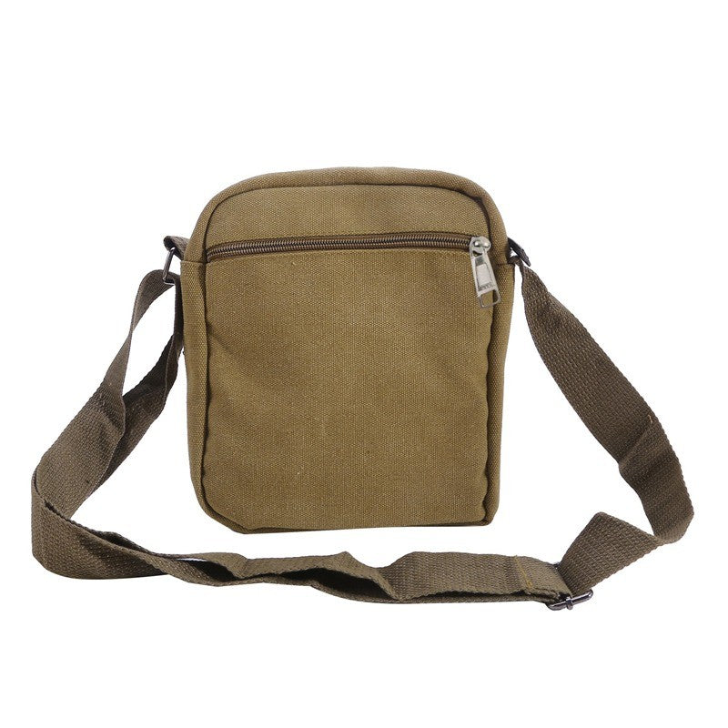 Multifunctional Men's Shoulder Bag Flap Solid Color Casual Messenger Canvas Travel Male Crossbody Bags