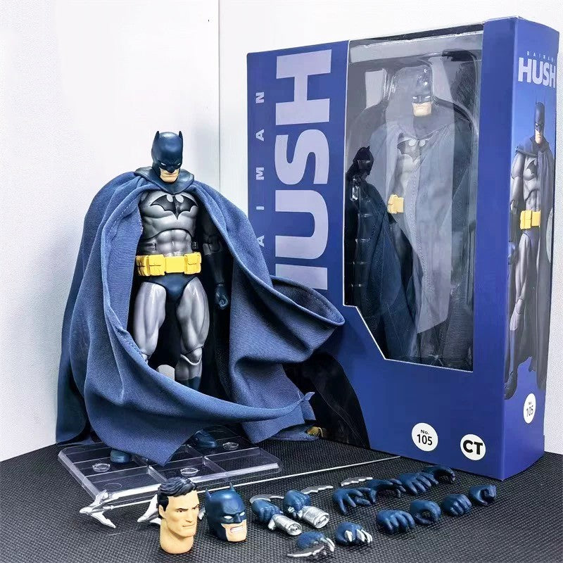 Hot-New CT Toys Batman Hush Blue Version Mafex 105 Black Version Dc Bat Man Anime Action Figure Figurine Collection Model Toys