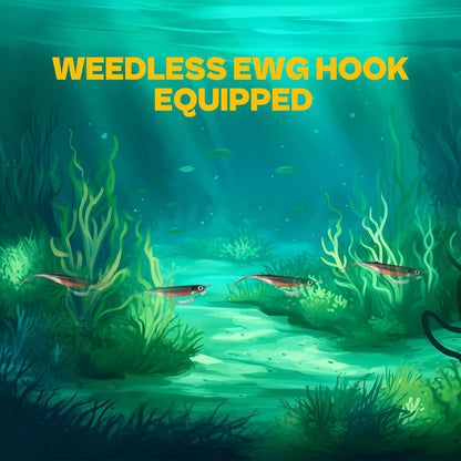 Anzóis de Pesca FishTrip com Pesos e Suporte de Isca Moldado, Equipados com Anzóis de Pesca EWG para Verme (Anti-Enrosco) para Água Salgada