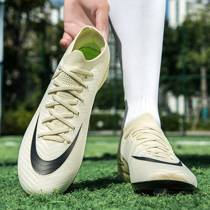 New Men Outdoor Football Boots Soccer Shoes Cleats Match Training TF/FG Grass Ankle Long Spikes Sport Hot-selling High-quality