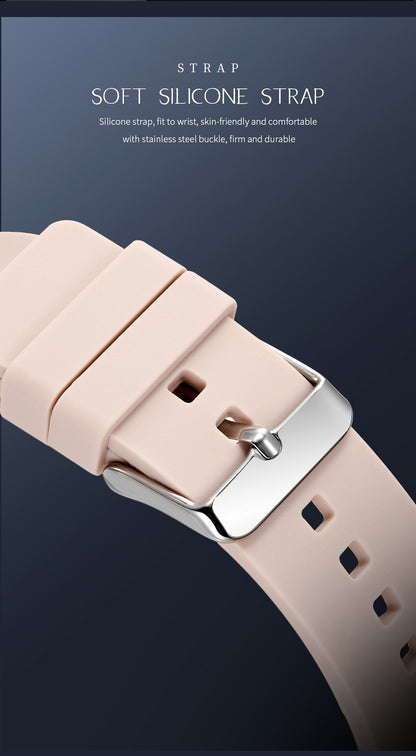 Minimalism Watch For Women 41mm Case with PVD Finish Rubber Strap