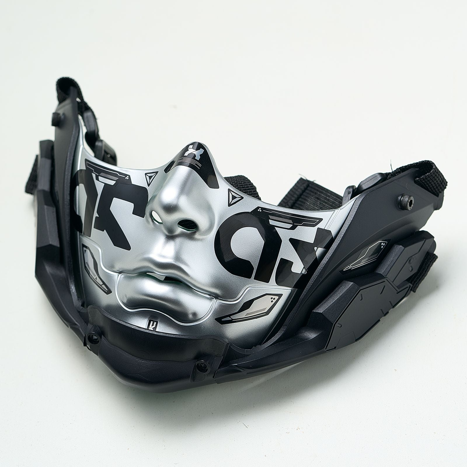 14 Color Two Sizes Cyberpunk Half Face Mask Halloween Cosplay Mask Adjustable Strap Breathable Comfort Party Costume Face Cover