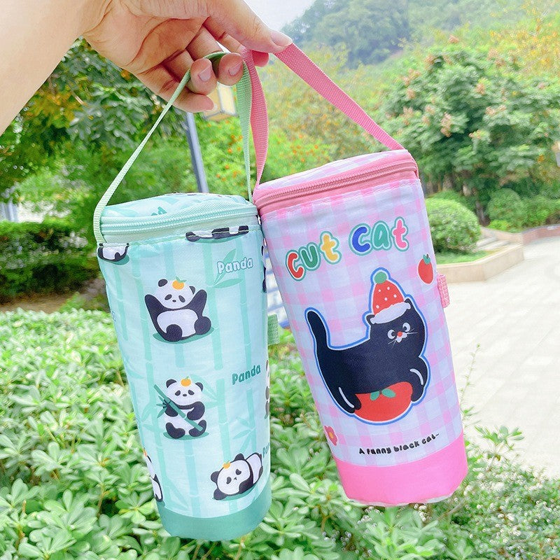 Baby Milk Bottle Insulation Bags Cartoon Portable Waterproof Feeding Bottle Thermal Bag Milk Warmer Cooler Stroller Hang Bags