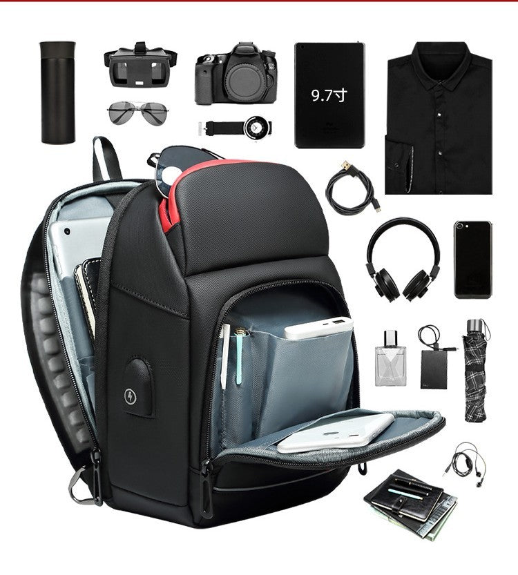 Men's Chest Bag Sling Bags for Men Waterproof Messenger Handbags Crossbody Shoulder Bag with USB Charging Husband Gift Bolsas