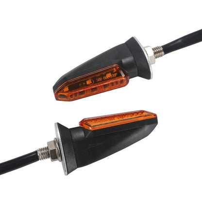BLALION 2PCS Motorcycle Turn Signal LED Headlight Amber Flashing Light Blinker 12V 3 LED Waterproof Tail Light for ATV UTV Scoot