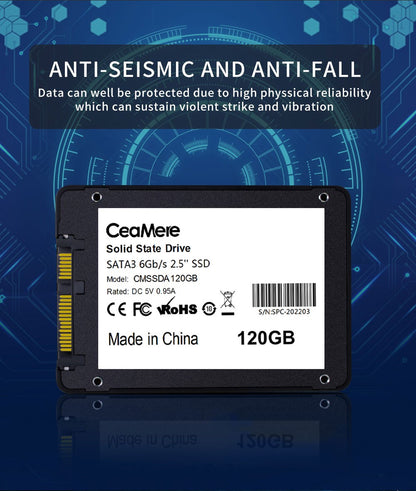 CeaMere 10-5PCS 2.5 SSD 480GB 512GB 1TB 120GB 240GB 256GB Disco Rígido Interno de Estado Sólido para Computador Grátis