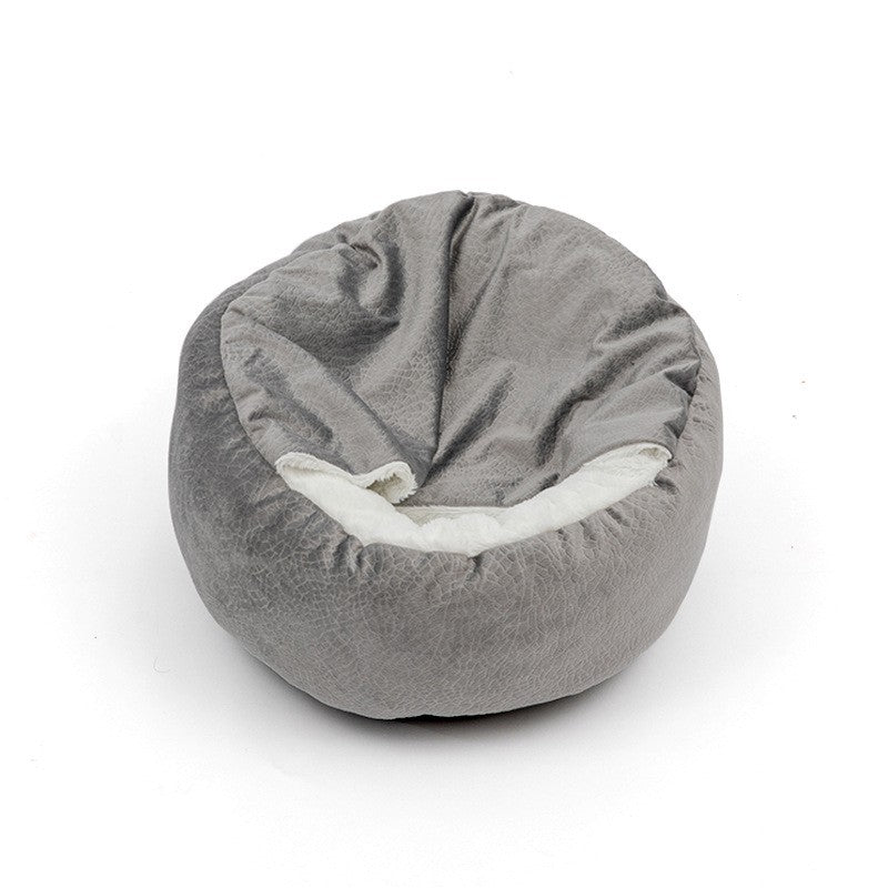 Cama Ortopédica Benepaw para Cães com Manta com Capuz Quente de Inverno Impermeável Resistente à Sujeira Casa para Gatos e Filhotes Confortável Lavável na Máquina