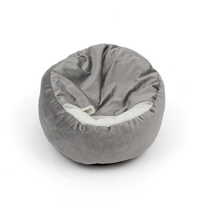Cama Ortopédica Benepaw para Cães com Manta com Capuz Quente de Inverno Impermeável Resistente à Sujeira Casa para Gatos e Filhotes Confortável Lavável na Máquina