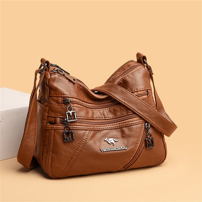 High Quality Soft Leather Luxury Purses and Handbags Women's Bag Designer Multi-pocket Crossbody Shoulder Bag for Women 2024 Sac