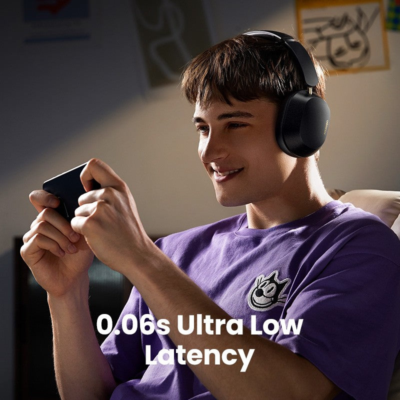Fones de ouvido Bluetooth sem fio UGREEN Max5c ANC com cancelamento de ruído ativo de 43dB, Hi-Res LDAC, 75H de áudio espacial
