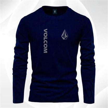 Autumn men's Long sleeved T-shirt graphic t shirts Cotton Comfortable Tops Solid color versatile men's clothing t shirt for man
