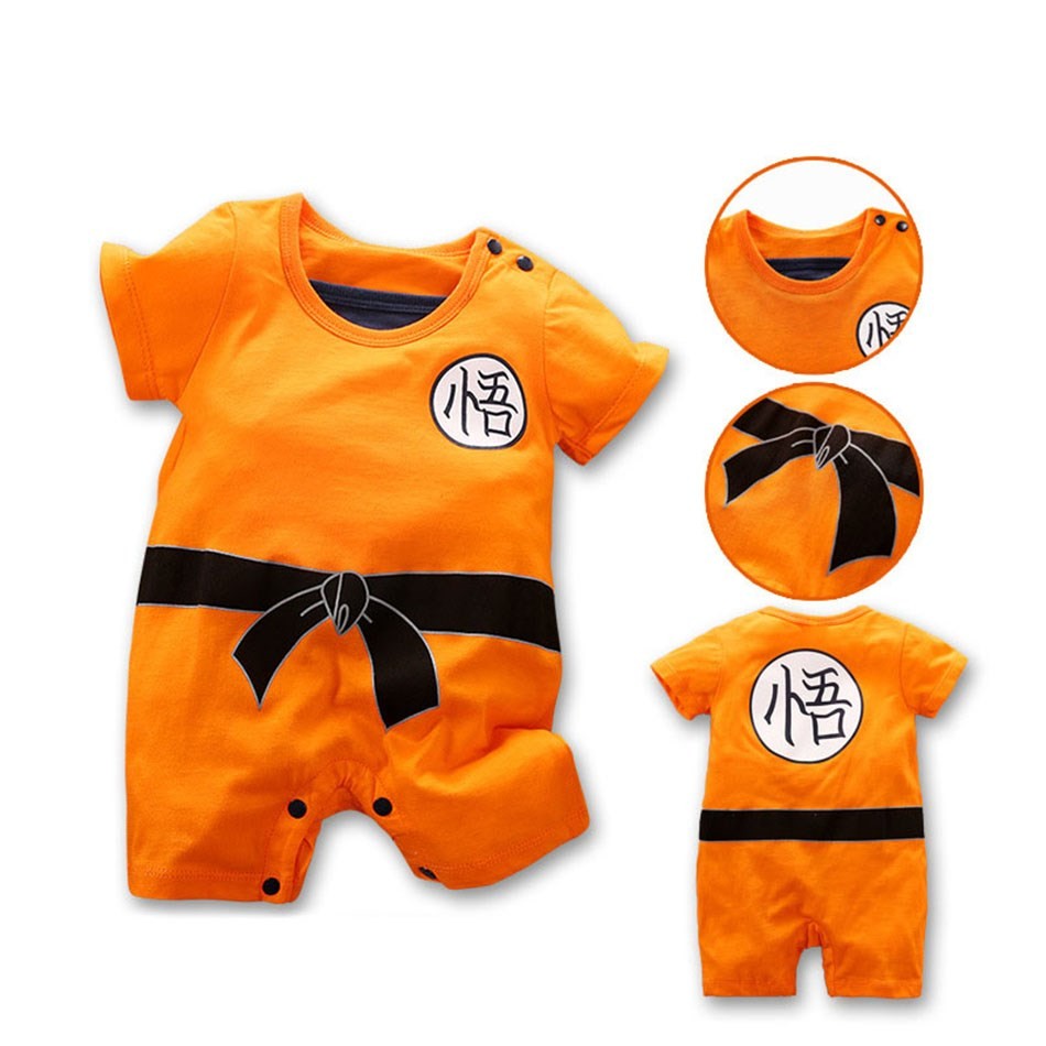Baby Girl Boy Costume Anime Clothes Newborn Romper Infant Luffy Akatsuki Vegeta Cosplay Jumpsuit Toddler Halloween Costume 0-18M