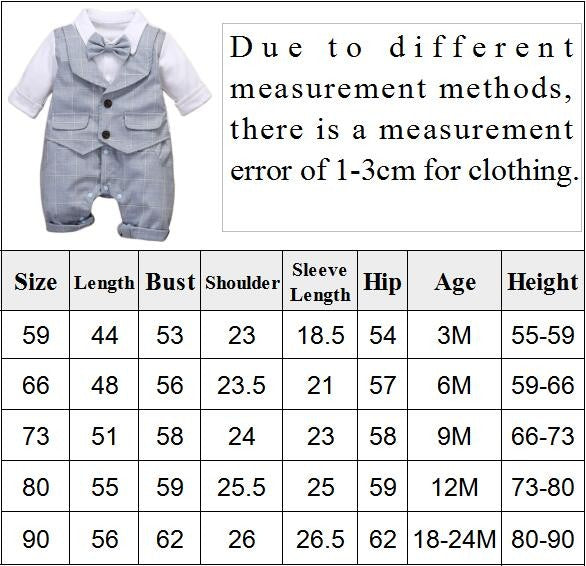 3-24M Formal Anniversary Dress Toddler Child Cotton Party Suit Infant Plaid Outfit Clothes Newborn Boy Vest Romper Baby Birthday
