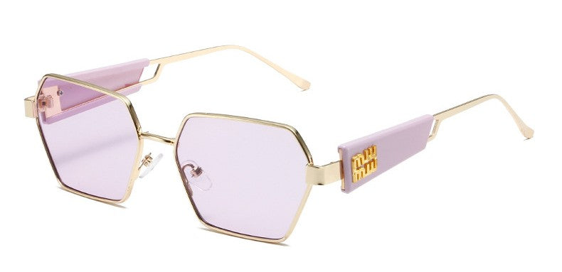 Metal Rectangle Sunglasses Women Fashion High Quality Frame Glasses Vintage Brand Designer Eyewear UV400