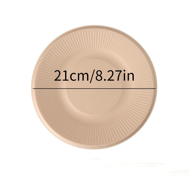 Conjunto Descartável de Talheres de Polpa com 20 Peças Biodegradáveis Inclui Tigela Prato Faca Garfo Colher para Casa Festa Piquenique Recipientes de Comida