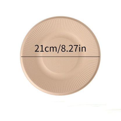 Conjunto Descartável de Talheres de Polpa com 20 Peças Biodegradáveis Inclui Tigela Prato Faca Garfo Colher para Casa Festa Piquenique Recipientes de Comida