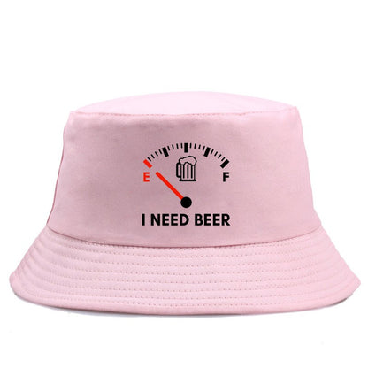 I Need Beer Reversible Bucket Hat Woman Man Outdoor Sun Beach Summer Panama Hats Girl Boy Sport Casual Fisherman Caps Visor Caps