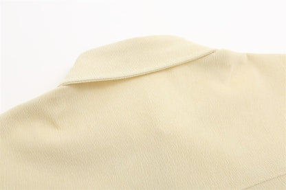 Cartoon Embroidery Cargo Shirts Mens Summer Retro Casual Streetwear Lapel Single Breasted Short Sleeve Shirts Men