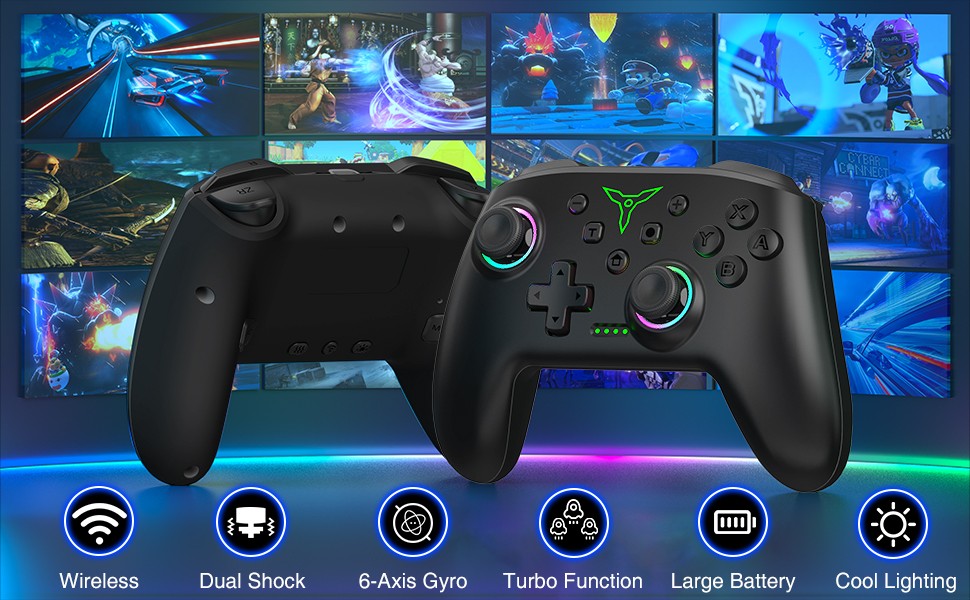 BEBONCOOL Wireless Controller for Switch 2 with Joystick Double Vibration Compatible for Switch OLED/Lite Switch Remote Gamepad