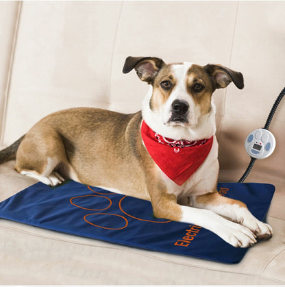 Almofada de aquecimento elétrica para animais de estimação 45×60cm cobertor para cães gatos almofada aquecedora de inverno à prova d'água tapetes para cães com temperatura ajustável Plugue EUA/Reino Unido/UE