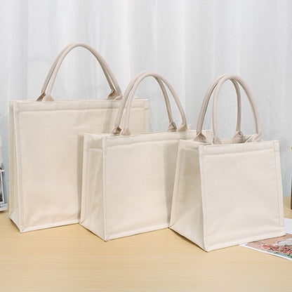 10pcs White Canvas Bags Custom Wedding Party Gift Tote Bags DIY Shopping Bags Large Capacity Tote Bags Custom Printed Logo