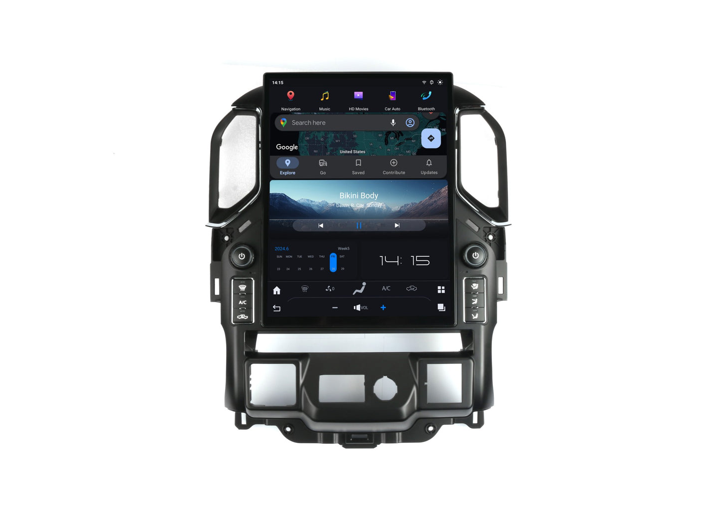 Rádio automotivo Android 13 de 15,6 polegadas para GMC Sierra Denali Silverado 2019 2020 2021 2022 2023 Carplay Rádio automotivo GPS de navegação multimídia