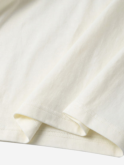 Short-sleeved T-shirt with waves and letters print Casual beach style Suitable for women's daily and outing wear in all season