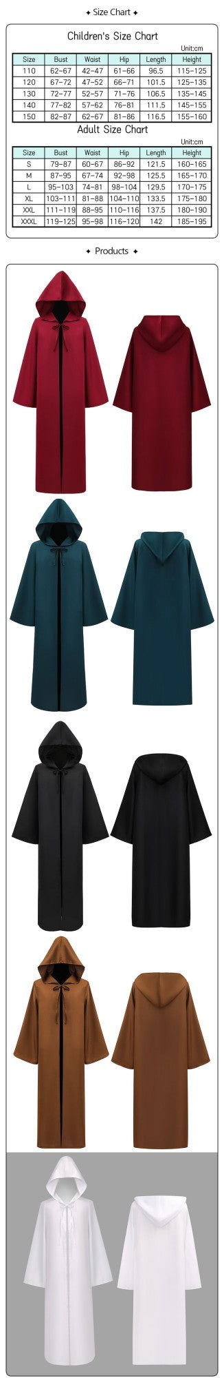 Movie Cosplay Jedi Knight Cosplay Costume Men Women Long Shirt Robe Warrior Hooded Cloak Halloween Party Cosplay Costumes