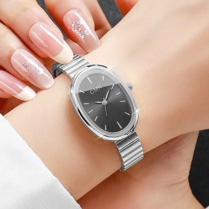 Fashion Oval Dial Women Watches Ultra-thin Strap Analog Quartz Wristwatch Girls Clock Reloj Mujer?Without Box?