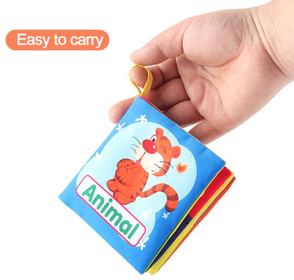 Livro de Pano Macio para Bebês 0-36M Brinquedo de Aprendizagem Precoce Interativo para Pais e Filhos Brinquedo Educativo Montessori de Marionete Presente para Meninos e Meninas